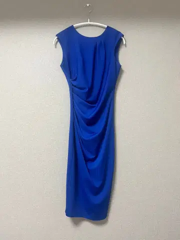 리나시먼트 개더 타이트 드레스 원피스 블루