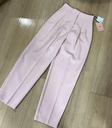 택 포함 새상품 에이미 이스트 월 코튼 테이퍼드 팬츠 pink