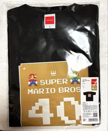 슈퍼 마리오 브라더스 40주년 T셔츠 L 미개봉 새상품 Nintendo