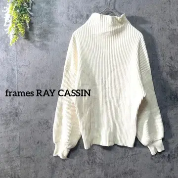 프레임스 레이 카즌 리브 니트 모크넥 심플 성인 여성스러운 고급스러운