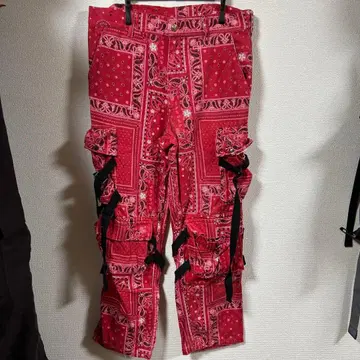 ROGIC 페이즐리 본지티 팬츠 반다나 레드 사이즈 M