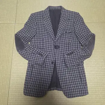 새상품급 다케오 키쿠치 테일러드 자켓 트위드 엘보 패치 사이즈 L