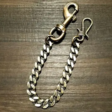 훈증 놋쇠 키헤이 14mm 월렛 체인 빈티지 브라스 코일 감기