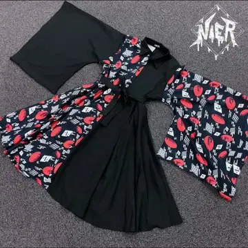 [ 판매 종료품 ] NieR 기모노풍 원피스 [ 벨트 끈 포함 ]