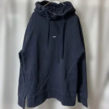 A.P.C. 로고 후드티 네이비 미니 로고 아페쎄