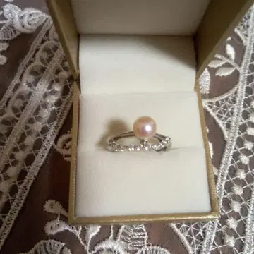 진주 반지 실버 조정 가능