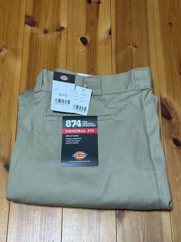 Dickies 874 오리지널 핏 치노 팬츠 36x32 베이지