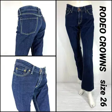 로데오 크라운 스트레이트 일본제 사이즈 26 M 사이즈 76cm