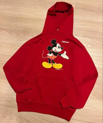미국제 80s 미키 양면 후드티 후디 저지 구제 의류