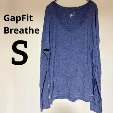 새상품급 GapFit Breathe [ S ] 긴팔 T셔츠 블루 스포츠