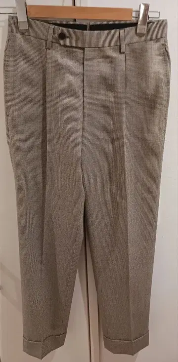 UNITED ARROWS 슬랙스 격자 무늬 남성용 그레이 L 사이즈