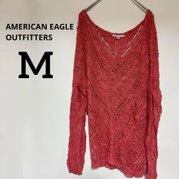 1점만 AMERICAN EAGLE [ M ] 핑크 니트 스웨터 봄 가을