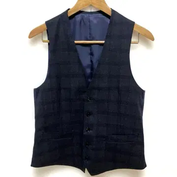 에디피스 M 사이즈 46 사이즈 비즈니스 정장 베스트 네이비 울 100