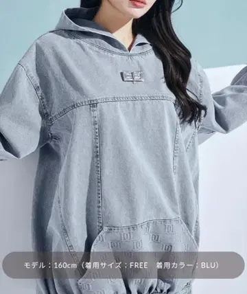 Darich DD 로고 데님 후디