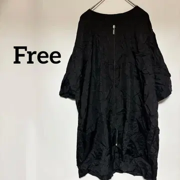 1점만 발수 가공 블랙 튜닉 미니 원피스 [ Free ] 7부 소매