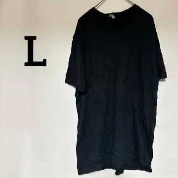 1점만 블랙 코튼 T셔츠 [ L ] 심플 캐주얼 여름