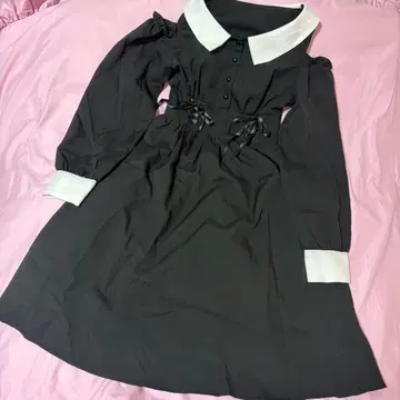 MARS ma*rs 마즈 블랙 원피스 롱 리본