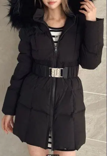 GYDA GYGY 벨트 포함 롱 다운 코트