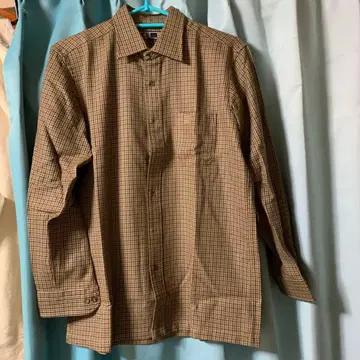 닥스 울 브라운 계열 체크 무늬 셔츠 L