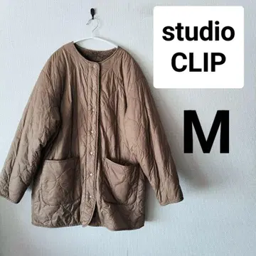 studioCLIP M 리버서블 퀼팅 자켓 브라운 보아