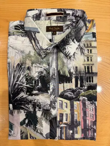 Paul Smith 풍경 프린트 긴팔 셔츠 M