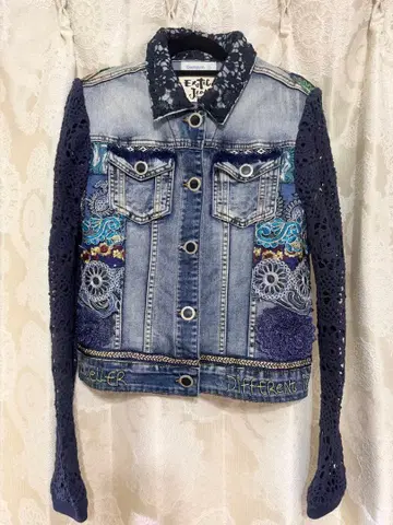 Desigual 자수 데님 자켓