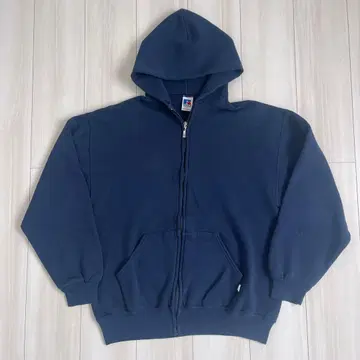 90s 러셀 애슬레틱 USA제 집 후디 네이비