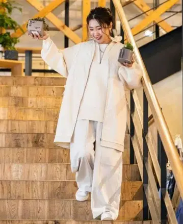 niko and - 메이크 스태프 2023 속기모 트윌 팬츠 아이보리 M