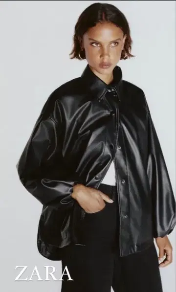 ZARA 가죽풍 자켓
