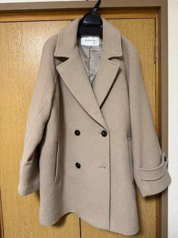 NATURAL BEAUTY BASIC 베이지 더블 브레스트 코트