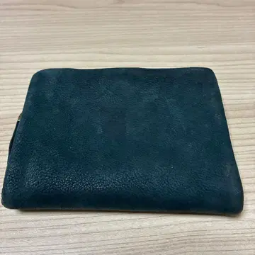 그린 코듀로이 소재 접이식 지갑