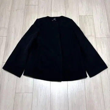 엠프리미어 울 노카라 자켓 블랙 현행