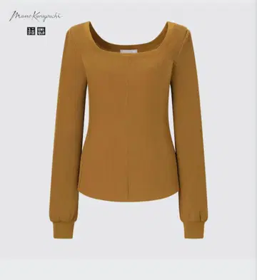 유니클로 mame 콜라보 히트텍 울 블렌드 와플 스퀘어 넥 T 울트라 웜