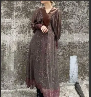 Ameri VINTAGE VELOUR DOCKING SCARF DRESS
