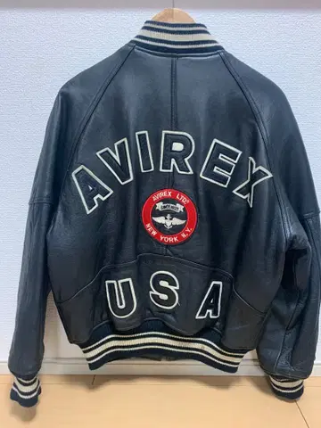 AVIREX 아비렉스 바시티 가죽 자켓