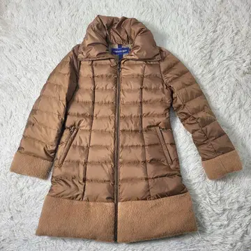 [ 새상품급 ] CARA O CRUZ 다운 코트 광택 브라운