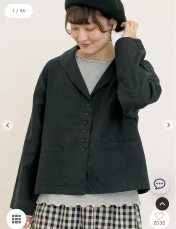 사만사 모스모스 [ Cross x Linen ] 숄카라 자켓 블랙