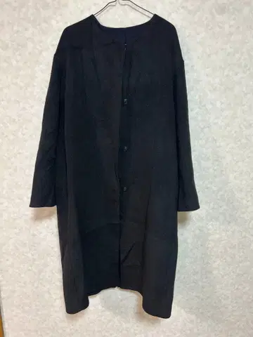 유니클로 더블 페이스 노카라 코트 XXL