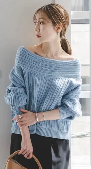 NOBLE 랜덤 리브 니트 풀오버