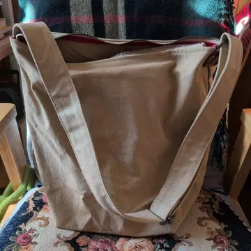 REAL MIND 베이지 숄더백