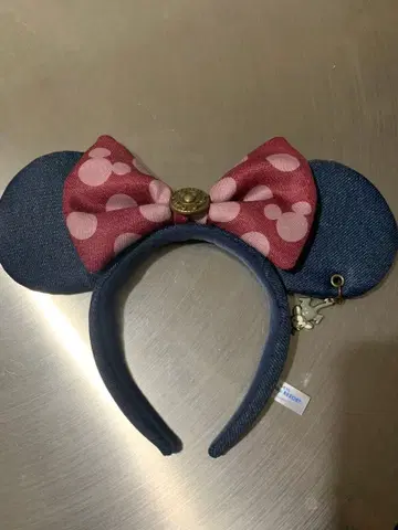 미니 귀 데님 머리띠