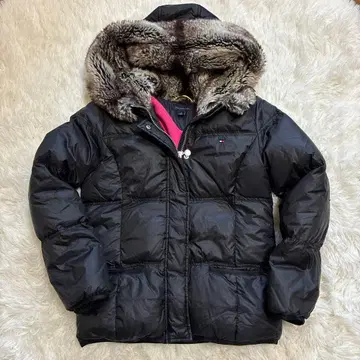 새상품급 타미힐피거 다운 자켓 후드 퍼 y2k 헤이세이 M