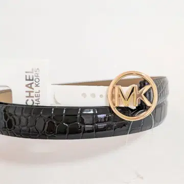 마이클코어스 벨트 MK 버클 악어 무늬 블랙 XXL 여성용