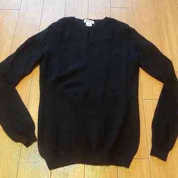 BARNEYS NEW YORK 캐시미어 V넥 스웨터 M 블랙