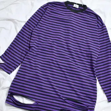 VOLCAN&APHRODITE 보더 그런지 롱T PURPLE