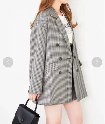 Heather 테일러드 자켓 체크