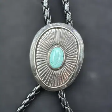 실버 터콰이즈 루프 타이