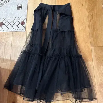 메종 스페셜 튤 티어드 벨트 스커트