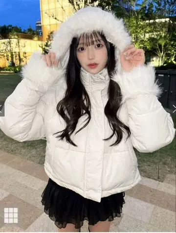 멀티 Way 후드 부착 퍼 다운 자켓[kd81] 화이트