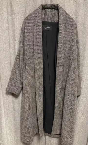 eternite de soi-e 울 자카드 숄 코트 벨트 포함